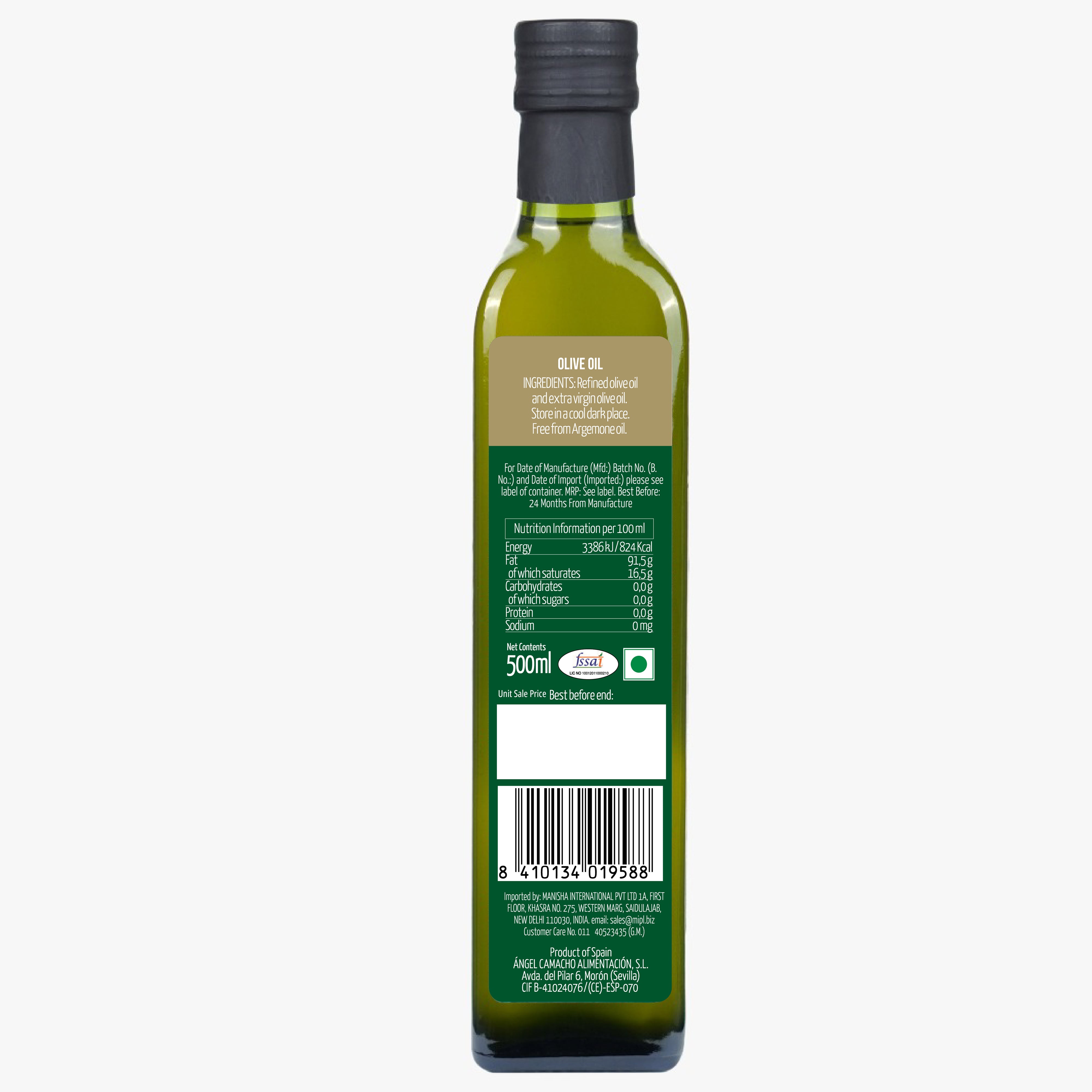 Fragata Pure Olive Oil 500 ml - Daily Healthy Cooking Oil
