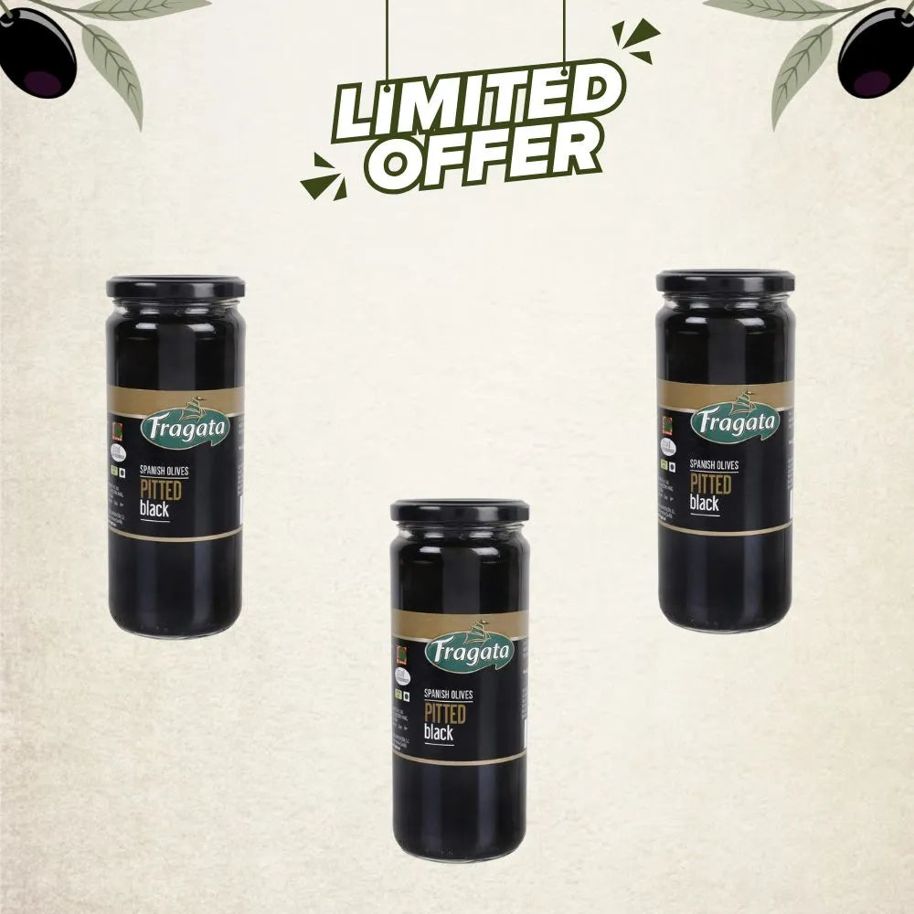 Fragata Combo Deals | Pitted Black Olives – Sweet & Smooth (440g) – Pack of 3