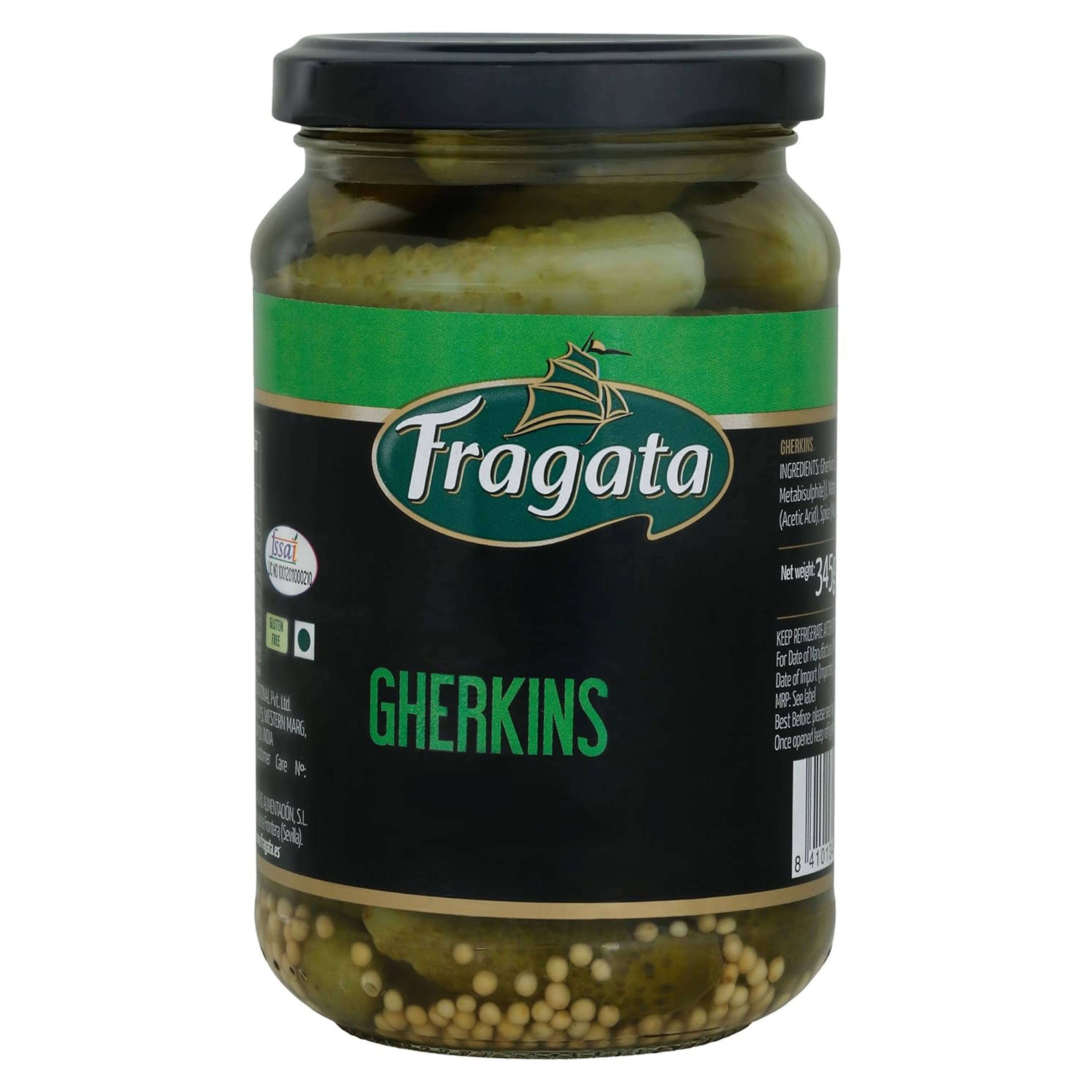 Fragata Spanish Gherkins – Fresh & Crunchy Pickled Gherkins (345g)