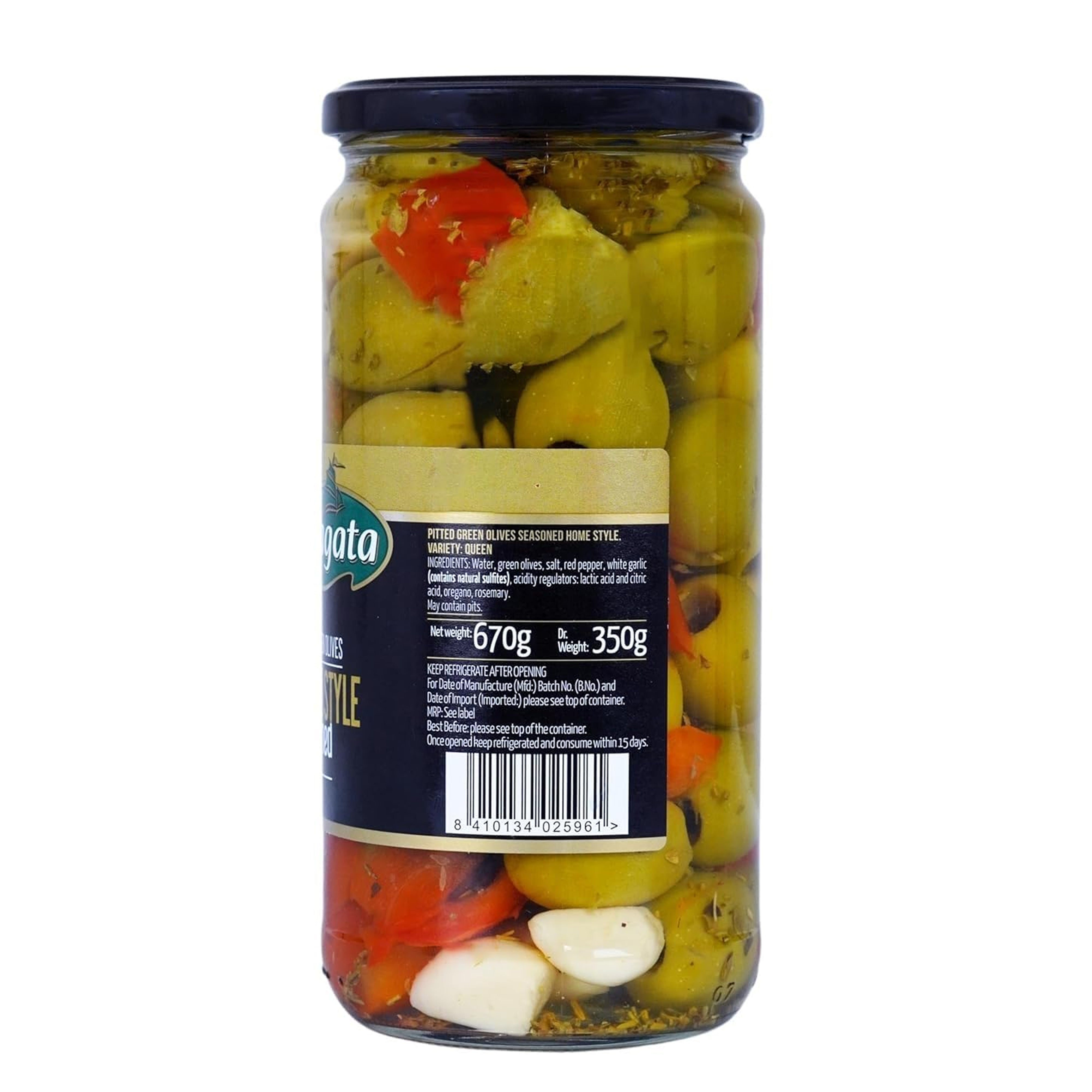 Fragata Home Style Pitted Green Queen Olives (670g)