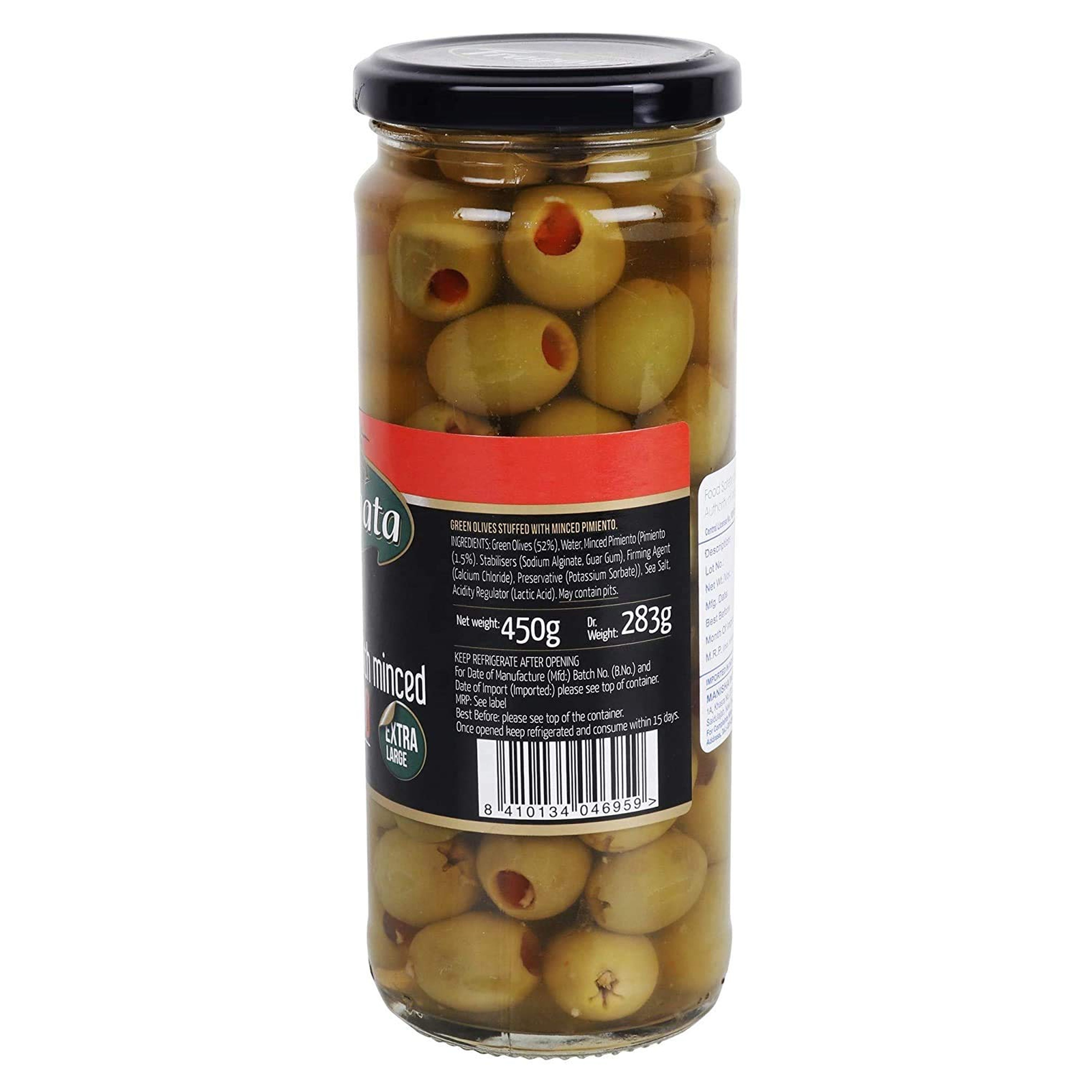 Fragata Green Olives Stuffed with Minced Pimiento – Bold & Flavorful (450g)