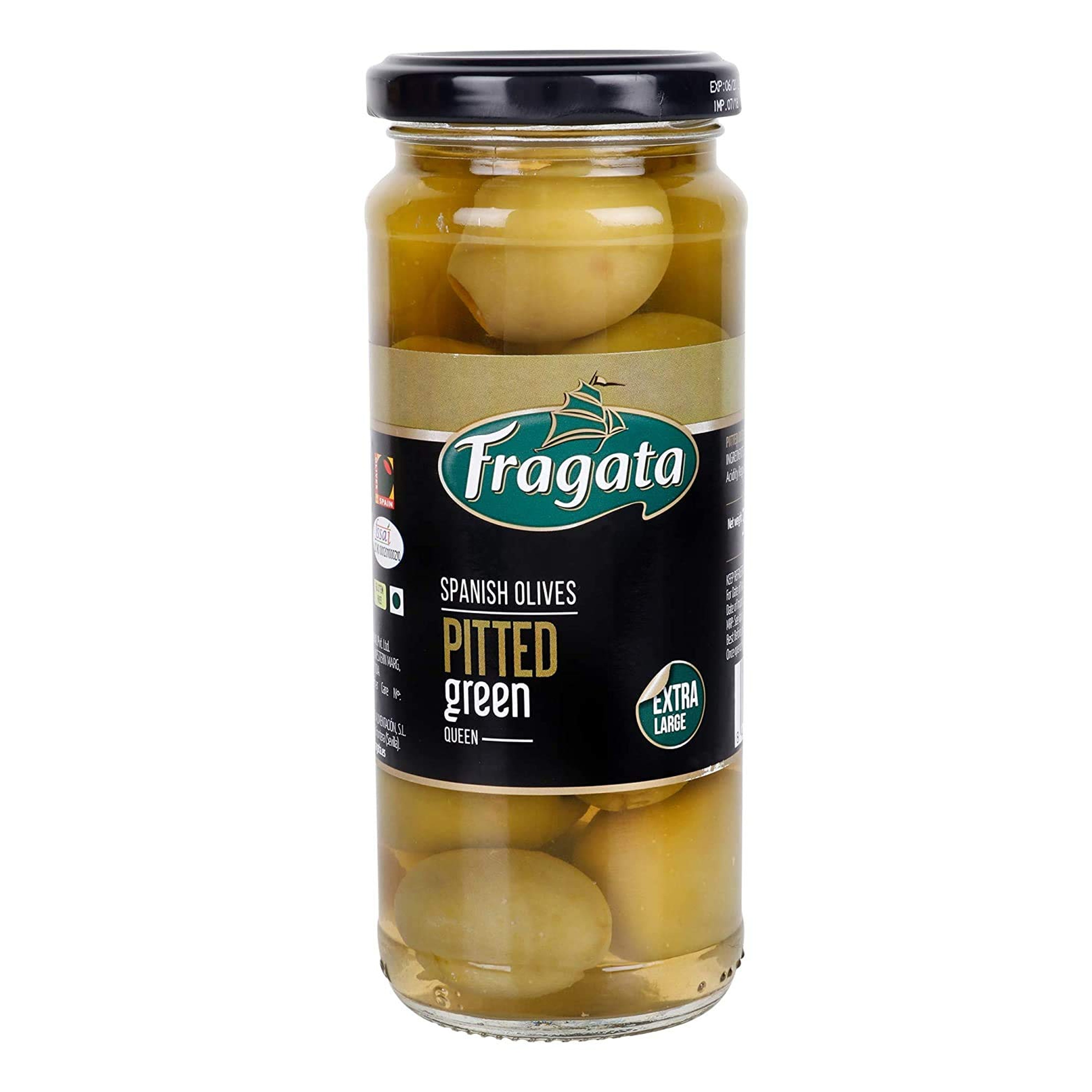 Fragata Pitted Queen Green Olives – Handpicked and Ready to Eat (340g)