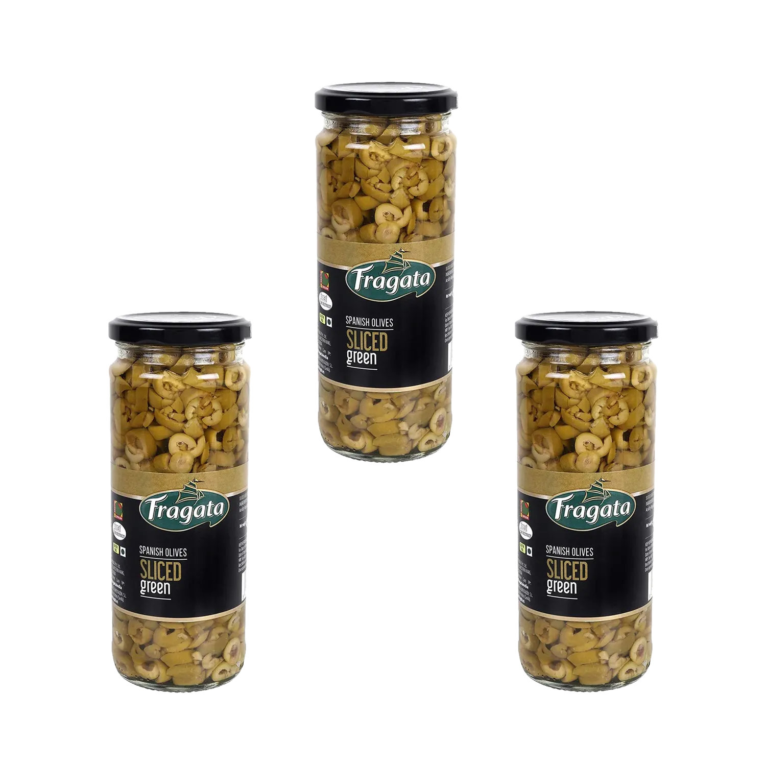 Fragata Combo Deal | Sliced Green Olives – Convenient & Flavorful (3 x 450g)